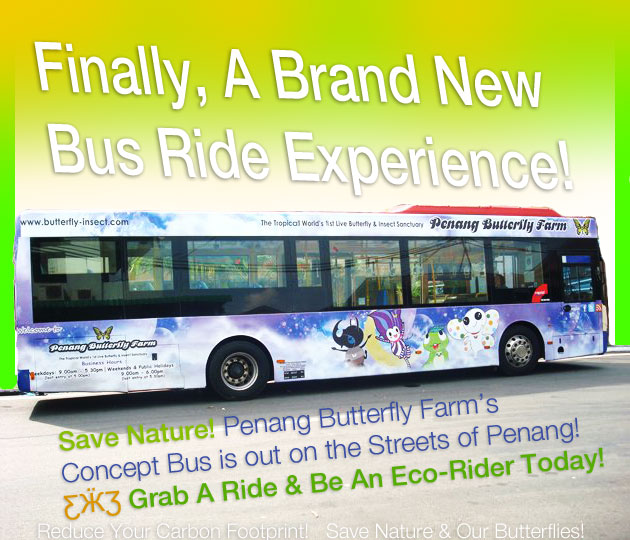 Ride on Penang Butterfly Farm's Concept Bus and be an Eco-Rider!